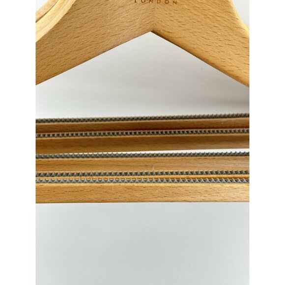 Ted Baker London Set Of 5 High Quality Clothes,Suit Wood Hanger In Light Brown - Picture 3 of 13